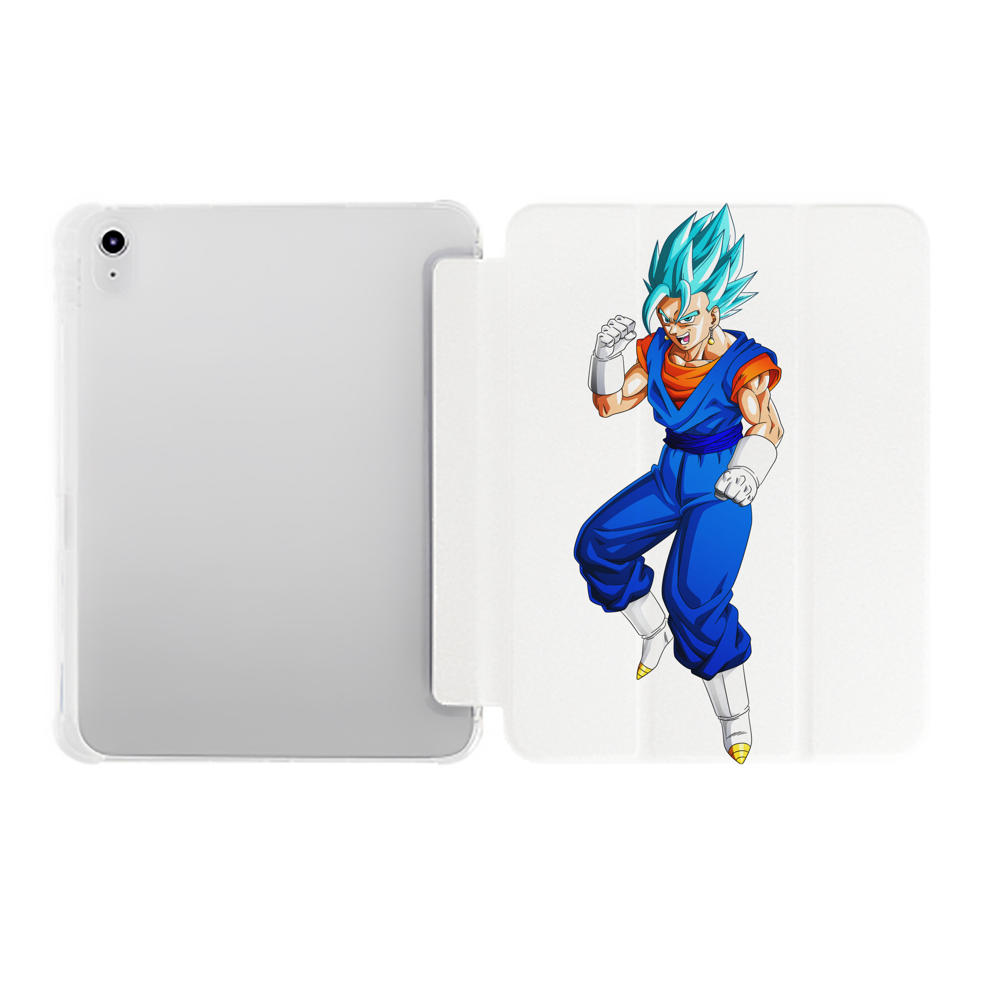 （画像用） ドラゴンボール ベジット DRAGON BALL Vegetto IPad ケース ペン収納付き 三つ折りスタンド PUレザー×シリコン 対応機種9.5/10.5/10.9インチ